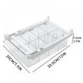 thumbnail image 1 of Fridge Drawer Organizer, Refrigerator Organizer Bins, Pull Out with Handle, Fridge Shelf Holder Storage Box, Clear Container for Food Drinks Eggs Fruit (Removable Partition), 1 of 9