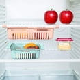thumbnail image 1 of Fridge Drawer Organizer Set of 2 Kitchen Refrigerator Fridge Storage Box Pink, Blue, 1 of 7