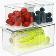 Fridge Food Storage Bin Containers Keeper Produce Saver, Stackable