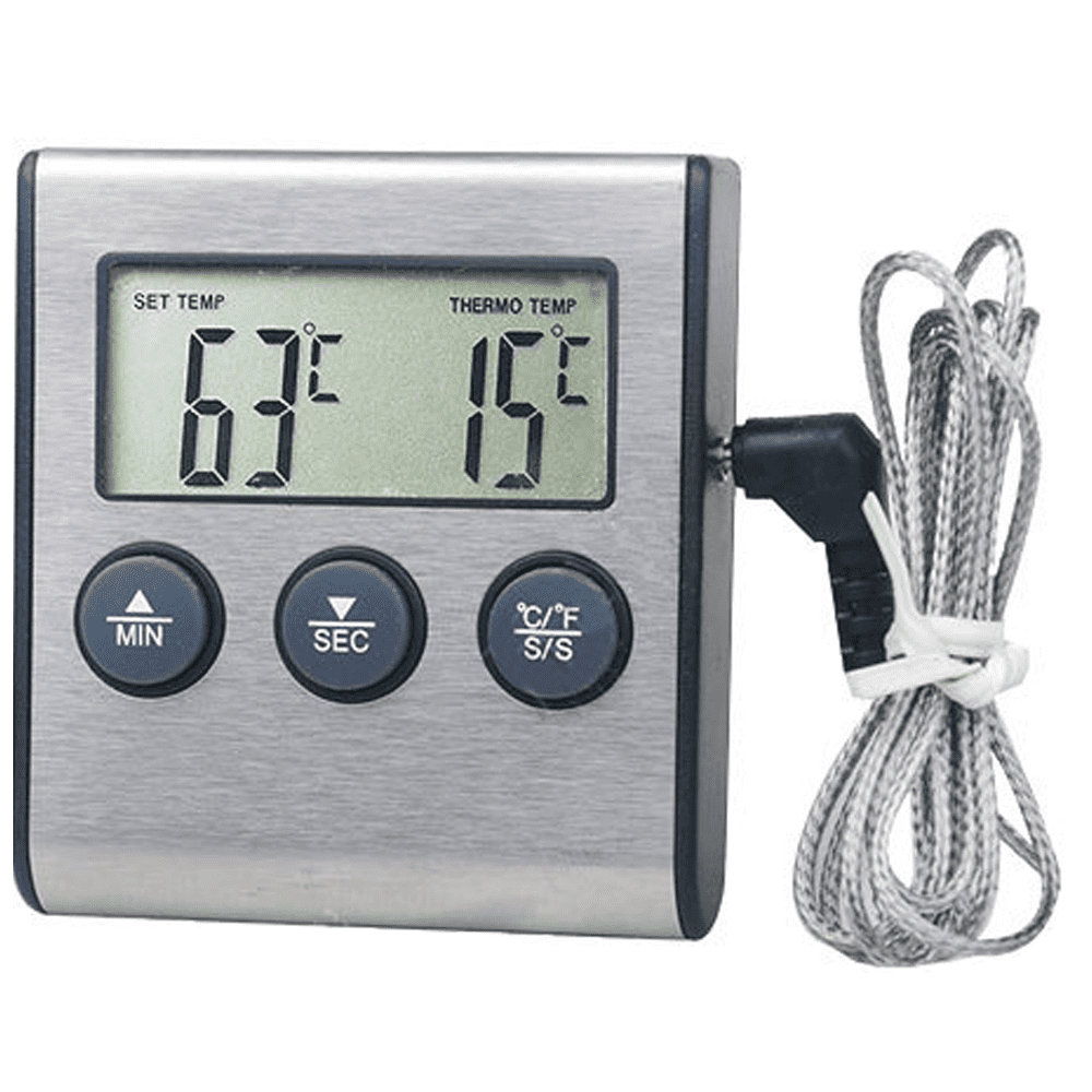 Fridge Freezer ThermometerHigh & Low Temperature Alarms Settings with LED Indicator Digital Refrigeration Thermometer