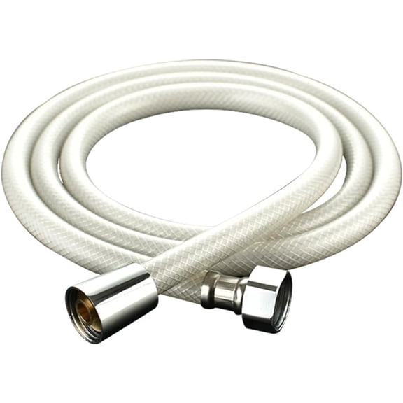 Fridge Ice Maker Water Connector Line, 1.5m, Polyester-Reinforced PVC, Comp Connection, PVC Shower Hose,White,
