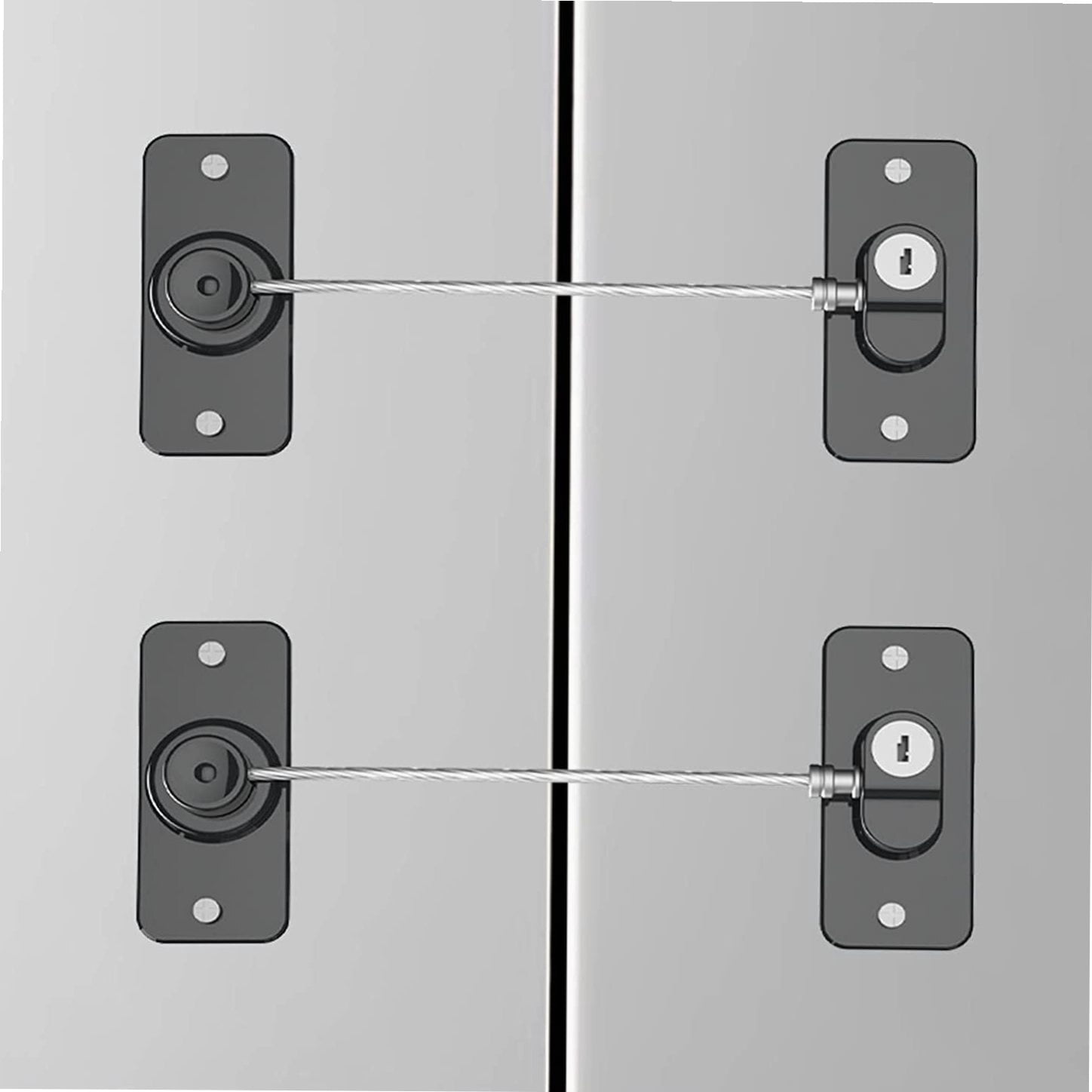 Fridge Lock, 2 Pack Refrigerator Lock with 4 Keys, Child Safety Locks ...