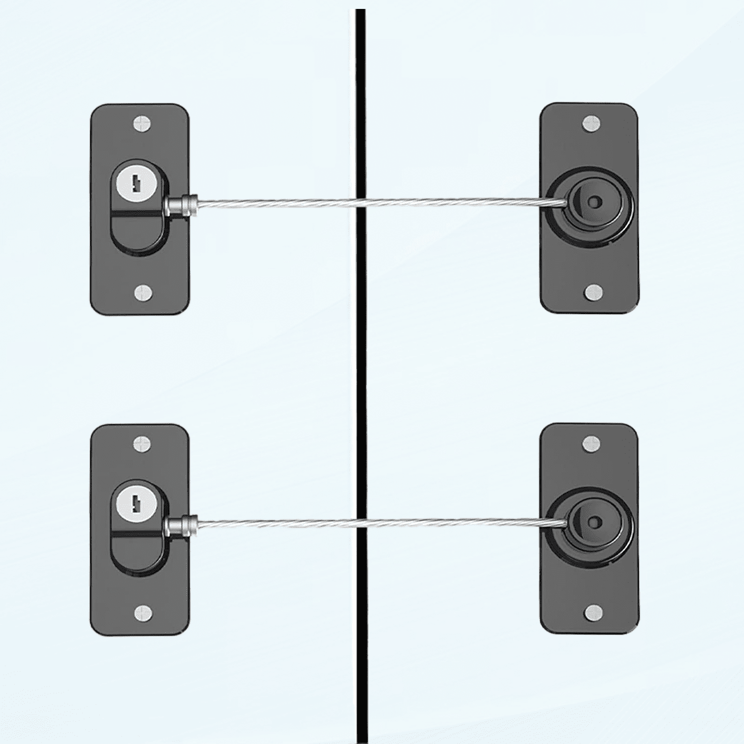 Fridge Lock, 2 Pack Refrigerator Lock with 4 Keys, Child Safety Locks