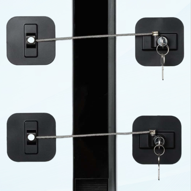 Fridge Lock,2 Pack Refrigerator Lock with Keys,Freezer Lock and Child
