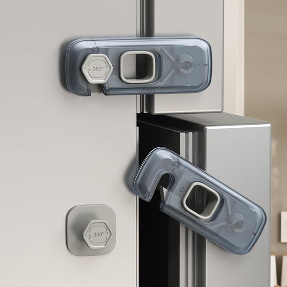 Fridge Lock,2pcs Fridge Locks For Kids.Refrigerator Lock Also Used For Rv Refrigerator Oven Lock Child Safety Baby Cabinet Locks