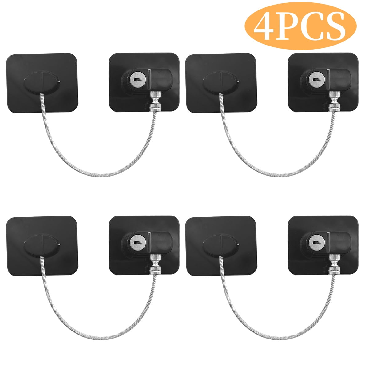 Fridge Lock Child Safety Locks w/ Keys Child Locks for 4 Pack