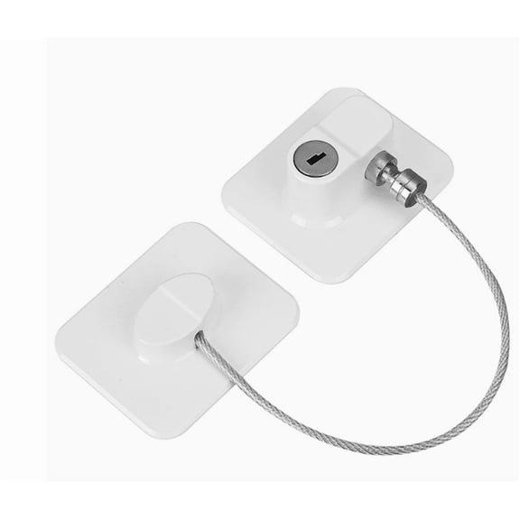 Fridge Lock,Refrigerator Locks,Freezer Lock with Key for Child Safety,Locks to Lock Fridge and Cabinets,White Fridge Lock