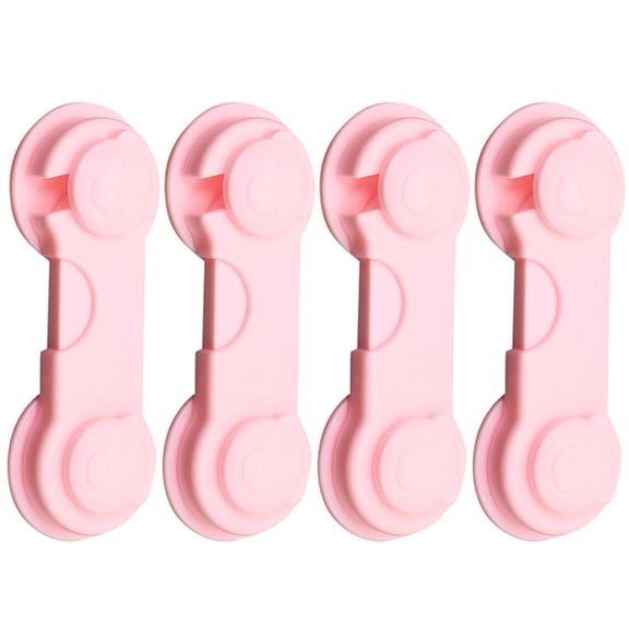 Fridge Locks,Cabinet Door Locks,Proof and Safety Cabinet Locks,Adjustable Drawers Safety Locks,for Wardrobe,Kitchen,Bathroom,Drawer,Fridge,Cupboard Doors Knobs and Handles(Pink)