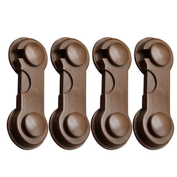 Fridge Locks,Cabinet Door Locks,Proof and Safety Cabinet Locks,Adjustable Drawers Safety Locks,for Wardrobe,Kitchen,Bathroom,Drawer,Fridge,Cupboard Doors Knobs and Handles(Coffee)