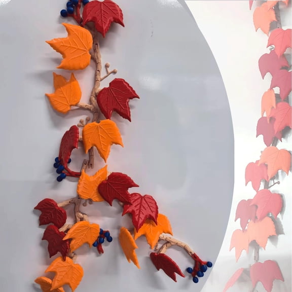 Fridge Magnet Boston Ivy, Climbing Fake Ivy Vines Refrigerator Magnets Decorative, 3D Hinged Plant Magnets for Fridges Kitchen Home Office Fall Decor(3pcs)Q