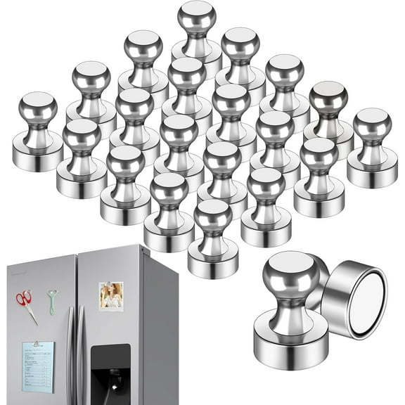 Fridge Magnet Refrigerator Magnets, Small Push Pin Magnets Strong Magnets for Whiteboard, Fridge, Office, Classroom and Map Magnets, Pack of 20