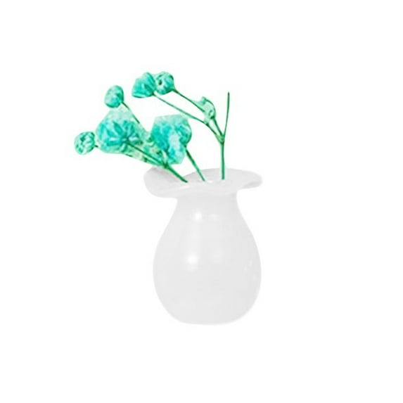 Fridge Magnetic Vases Set, Ceramic and Glass 3D Flower Pot Vase Magnets for Refrigerator, Kitchen Cabinet Decoration (Flowers Not Included), Decorative Storage Solution,A