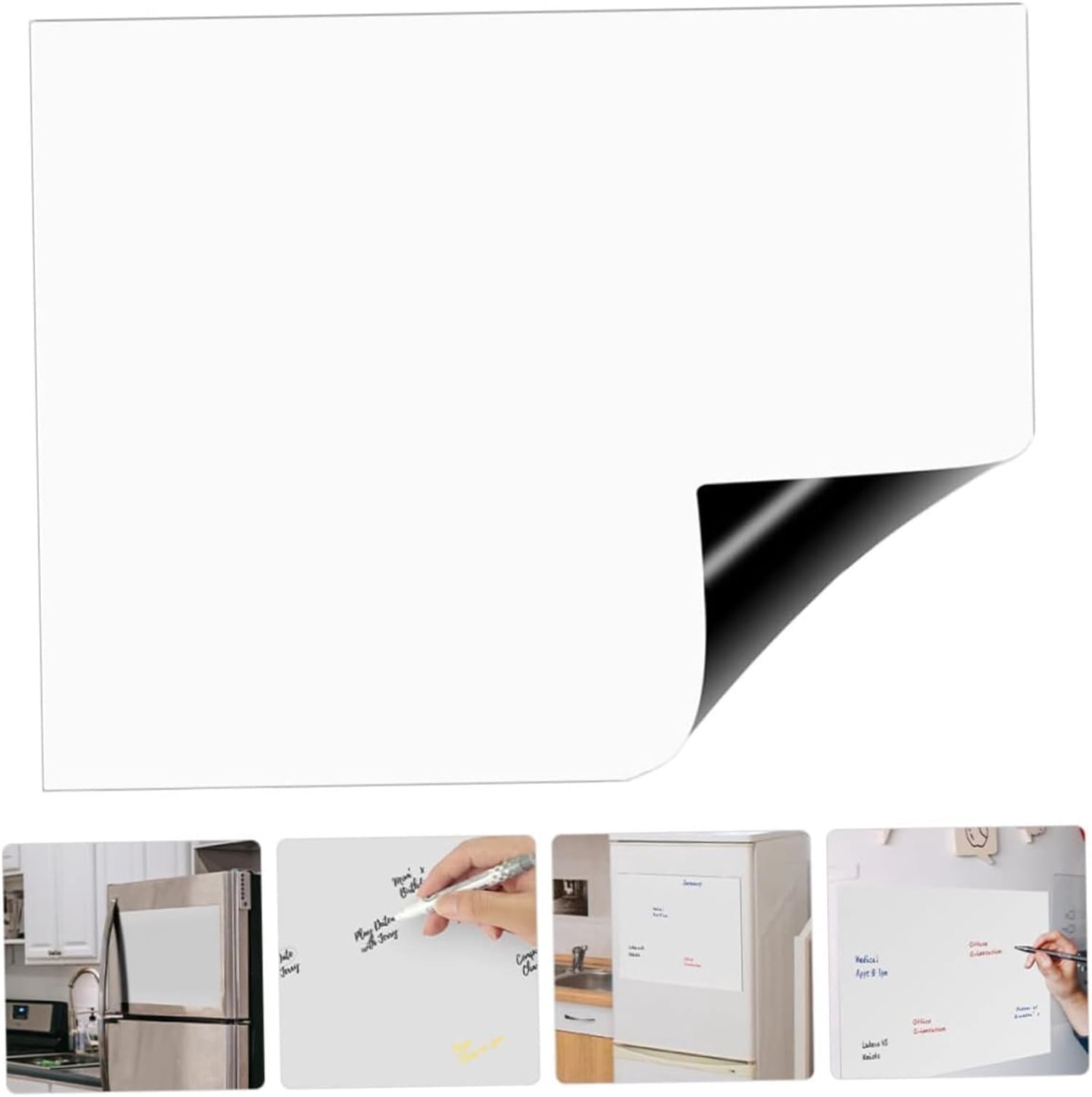 Magnetize Sticker Fridge Magnetic Whiteboard,17.7x11.7In Magnetic Whiteboard Sticker ...