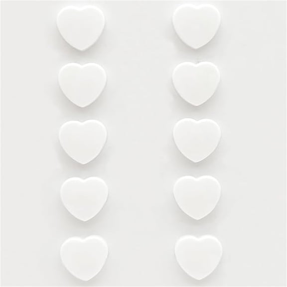 Fridge Magnets, 10 Pcs Strong Heavy Duty Small Heart Cute Mini Magnets for Refrigerator, Whiteboard, Locker, Kitchen, Office, Classroom (White)