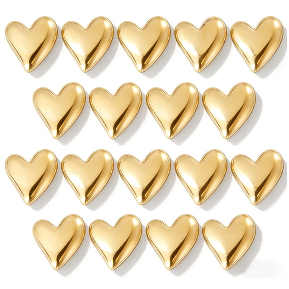 Fridge Magnets, 18PCS Cute Heart-Shaped Refrigerator Magnets, Small Stylish Locker Magnets, Strong Decorative Magnets for Home Kitchen Office, Whiteboards, Filing Cabinets, Gold