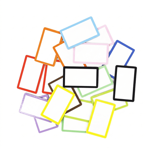 Fridge Magnets, 80pcs Dry Erase Whiteboard Name Tags Colorful Reusable 3x5cm Erasable Magnetic Labels for Classroom Office Locker Kitchen White Board Organization
