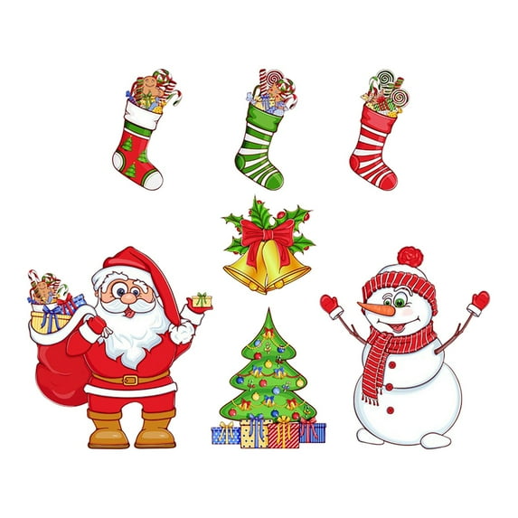 Fridge Magnets,Christmas Fridge Magnet Refrigerator Sticker Decor, Festive Door Clings for Window Fridge Magnetic Refrigerator Covers