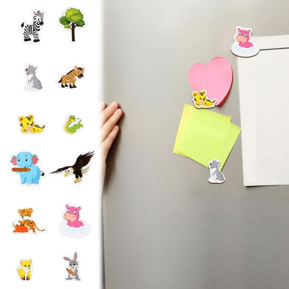 Fridge Magnets for Kids Animals Refrigerator Magnets for Toddlers Fridge Magnets Baby Educational Children Learning Toy Full Back Magnets for Kids Whiteboard/ Animal Magnetic Fridge Magnetsanimal