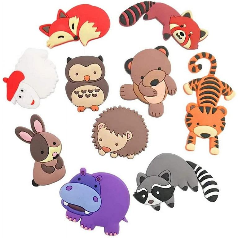 Fridge Magnets Kids Cartoon Zoo Animal Magnetic Toys Toddler Refrigerator  Magnets for Whiteboard Baby Magnets 