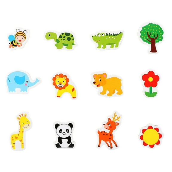 Fridge Magnets for teen Animals Refrigerator Magnets for teens, 20-Piece 3D Pvc Zoo Set with Full Backing, Educational Whiteboard Learning Toy for , 12 Animal Magnetic Refrigerator Magnets