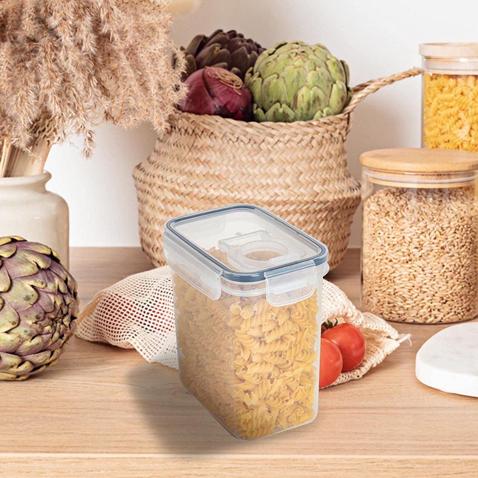 Fridge Organization Food Prep Station Pantry Storage Large Glass Food