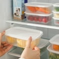 thumbnail image 1 of Fridge Organizer, Stackable Refrigerator Organizer Bins with Lids, Fruit Storage Containers for Fridge Organizers and Storage Clear for Food, Drinks, Vegetable Storage, 1 of 6