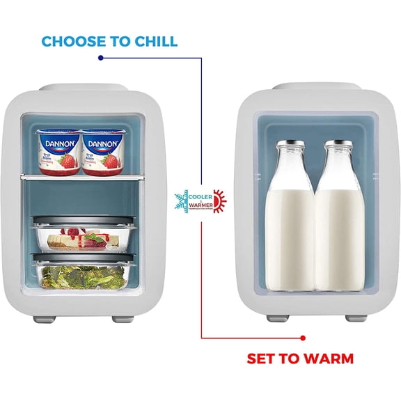 Fridge Portable Thermoelectric 4 Liter Cooler and Warmer for Skincare, Friendly Beauty Fridge For Foods, Medications, Cosmetics, Breast Milk Home and Travel