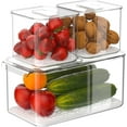 Fridge Produce Saver Food Storage Bin Containers, Stackable