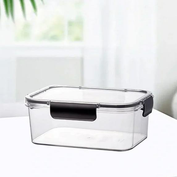 Fridge Seal Box Four-sided Locks Storage Container Food Storage Containers for Fridge Leakproof 7x4.88x2.75in