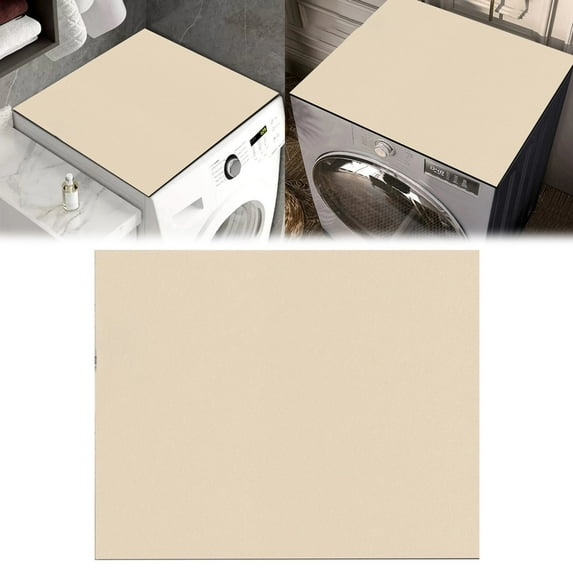 Fridge Silicone Mat Refrigerator Floor Protector Mat Fridge Drip Tray Pan Silicone Mat For Small Fridge Washer Dryer Freezer Kitchen Appliances Table ClothSilica Gel, Beige E
