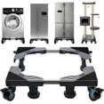 thumbnail image 1 of Fridge Stand Mobile Base with Double Pipes 4 Locking Wheels 4 Strong Feet Furniture Dryer Washing Machine Stand Pedestal, 1 of 8