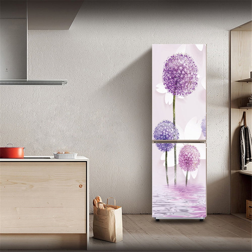 Fridge Stickers Refrigerator Cover Door Landscape Plant Sea Vinyl Self ...