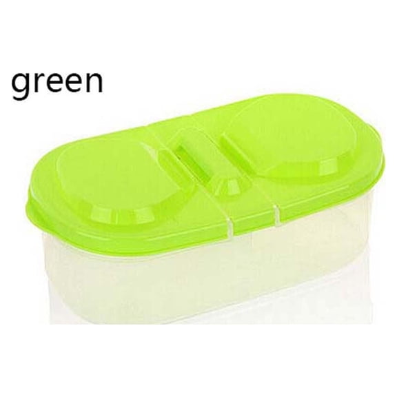 Fridge Storage Box with Dividers, QQZ Transparent BPA Free Kitchen Organization, Moisture Proof Food Container for Refrigerator Freezer Snacks, Green