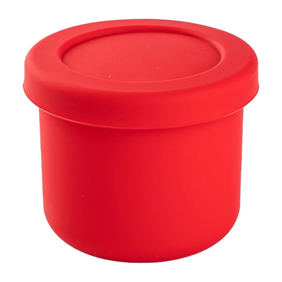 Fridge Storage Containers,8.45oz/250ml Silicone Food Storage Box Round Picnic Box With Lid,Durable Fruit And Vegetable Storage Box for Meal-prep Fruit Vegetable Fresh-keeping,1Pc(Red,3.5x3.5x2.9")