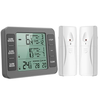 Digital Freezer/Fridge Thermometer with Magnet and Stander Freezer LED  Alarm ℃/℉
