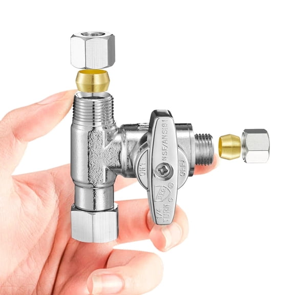 Fridge Water Line Kit Connector - Refrigerator Ice Maker Water Line Splitter Al