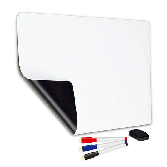 Fridge Whiteboard-Sheet with Drying Erase 3 Markers Fridge Memo-Board for Kitchen Refrigerator Office
