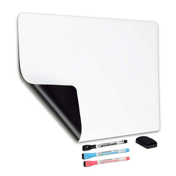 Fridge Whiteboard-Sheet with Drying Erase 3 Markers Fridge Memo-Board for Kitchen Refrigerator Office