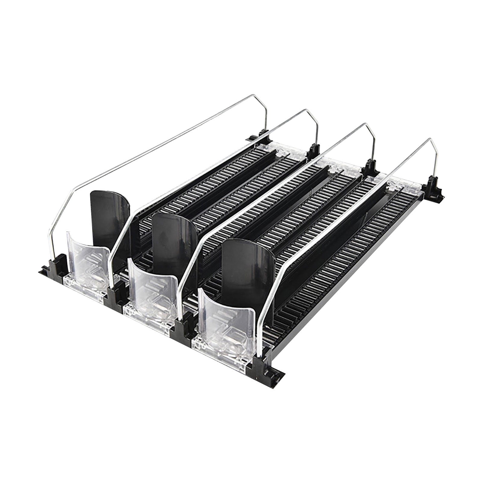 Fridge and Freezer Organizers 3Pc Supermarket Freezer Beverage Pusher Refrigerator Beverage Shelf Beverage Automatic Pusher