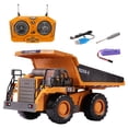 thumbnail image 1 of Fridja 1:24 Scale 9 Channel Alloy Remote Control Dump Truck with 5.5lb Load Capacity, Realistic Sound Effects & LED Lights, 2.4GHz RC Construction Vehicle Toy, 1 of 8