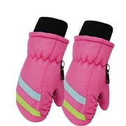 Dengmore 1 Pairs Mittens for 3-6 Years Old Kids Toddler Boys Girls Waterproof Warm Snow Ski Gloves