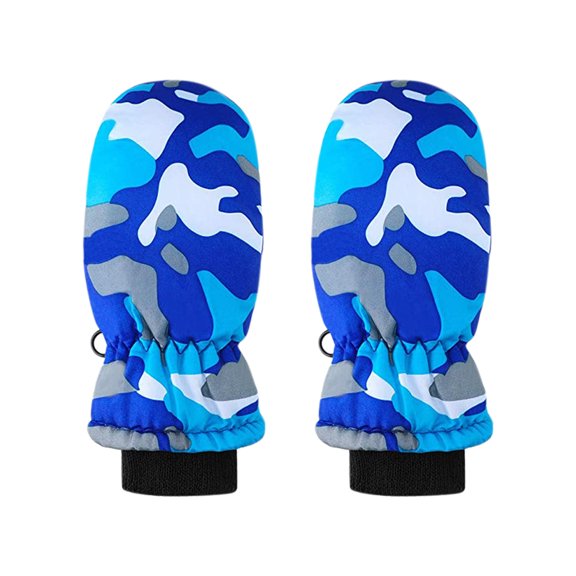 Fridja 1 Pairs Toddler Kids Baby Boys Girls Ski Gloves Waterproof Warm Snow Mittens 3-5 Years Old