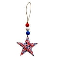 thumbnail image 1 of Fridja 1 Pieces Patriotic Ornaments 4th of July Star Ornaments Hanging Star Flag Day Ornament Independence Day Decorations for Home Party Indoor Outdoor Decor (70mm), 1 of 9