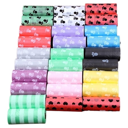 Dengmore 10Roll 150pcs Degradable Pet Waste Poop Bags Dog Cat Clean Up Refill Garbage Bag