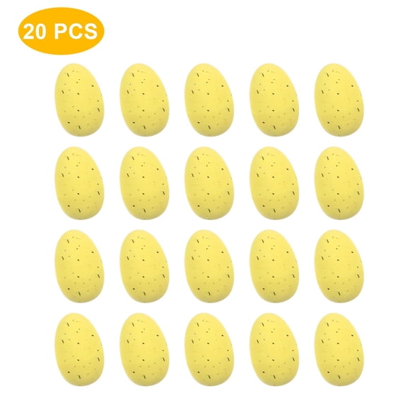 Fridja 20Pcs Simulation Colorful Plastic Easter-Eggs Bright PlasticEggs Decorations DIY