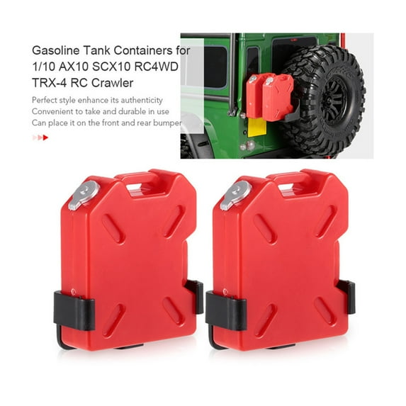 Taotanxi 2Pcs Oil/Gasoline Tank Container for 1/10 AX10 SCX10 RC4WD TRX-4 Rock Crawler RC