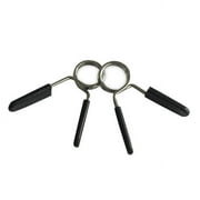 Fridja 2pcs 1 inch 25mm Barbell Clips for Gym Weight Bar Dumbbell Lock Clamp Spring Collar Clips