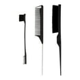 thumbnail image 1 of Fridja 3 Pieces Hair Brush Set Edge Brush And Comb For Edge Control Wig Hair Brush Double Sided Brush Smooth Comb Grooming Rat Tail Combs, 1 of 7