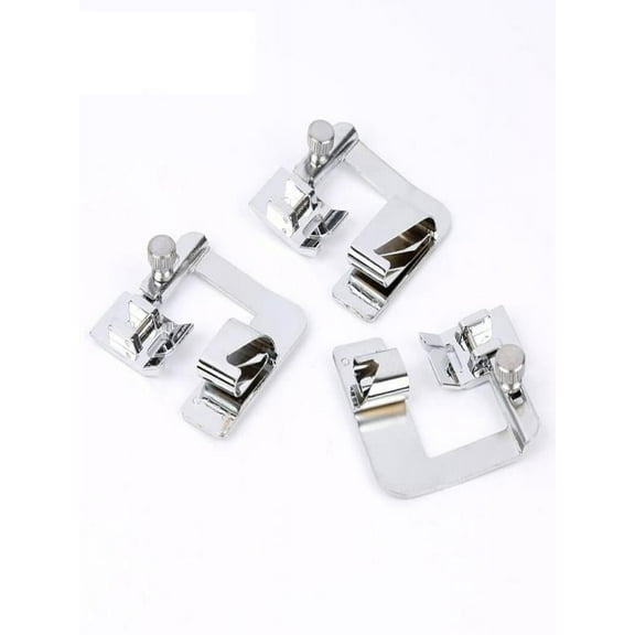 Fridja 3 Sizes Wide Rolled Hem Pressure Foot Sewing Machine Presser Foot Hemmer Foot Set 1/2", 3/4", 1" Low Shank Sewing Machine Presser Foot for Brother Singer