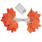Fridja 300CM 20LED Lighted Fall Autumn Maple Leaves Garland Party Bedroom Decoration for Home